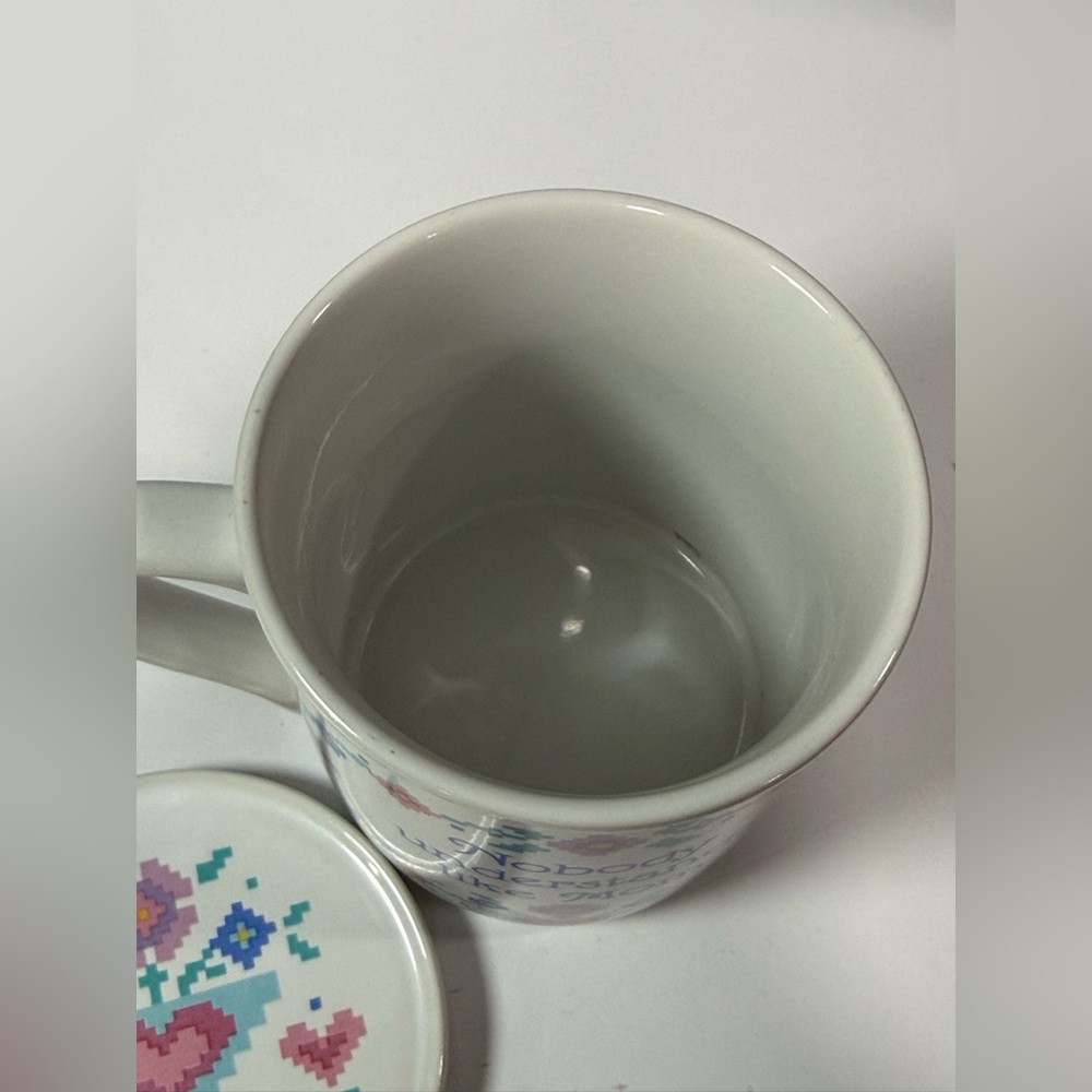 Vintage 1988 Hallmark Mug Mates Mom Coffee Mug w/ Lid Made in Japan - Picture 6 of 8